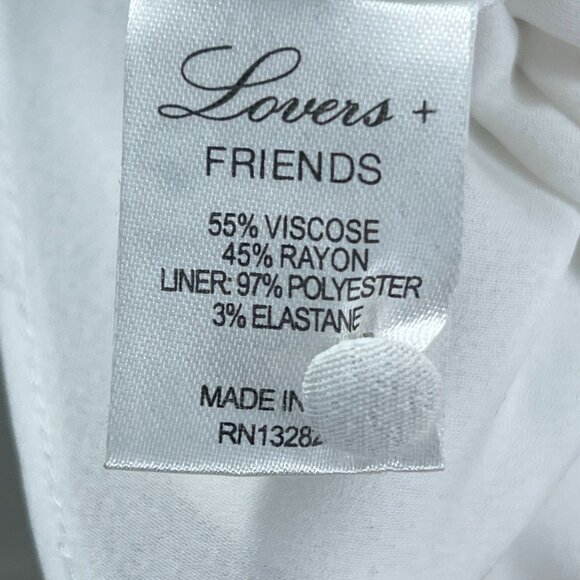 Lovers + Friends White Cold Shoulder Mini Dress Flowy Halter Neck Casual Summer - Picture 10 of 14